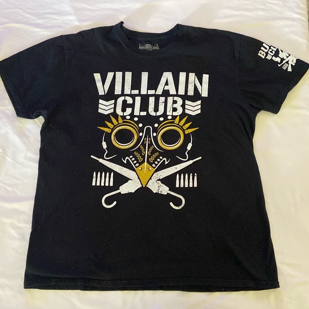 XL Villain Club Bullet Club mens T shirt Pro Wrestling Tee